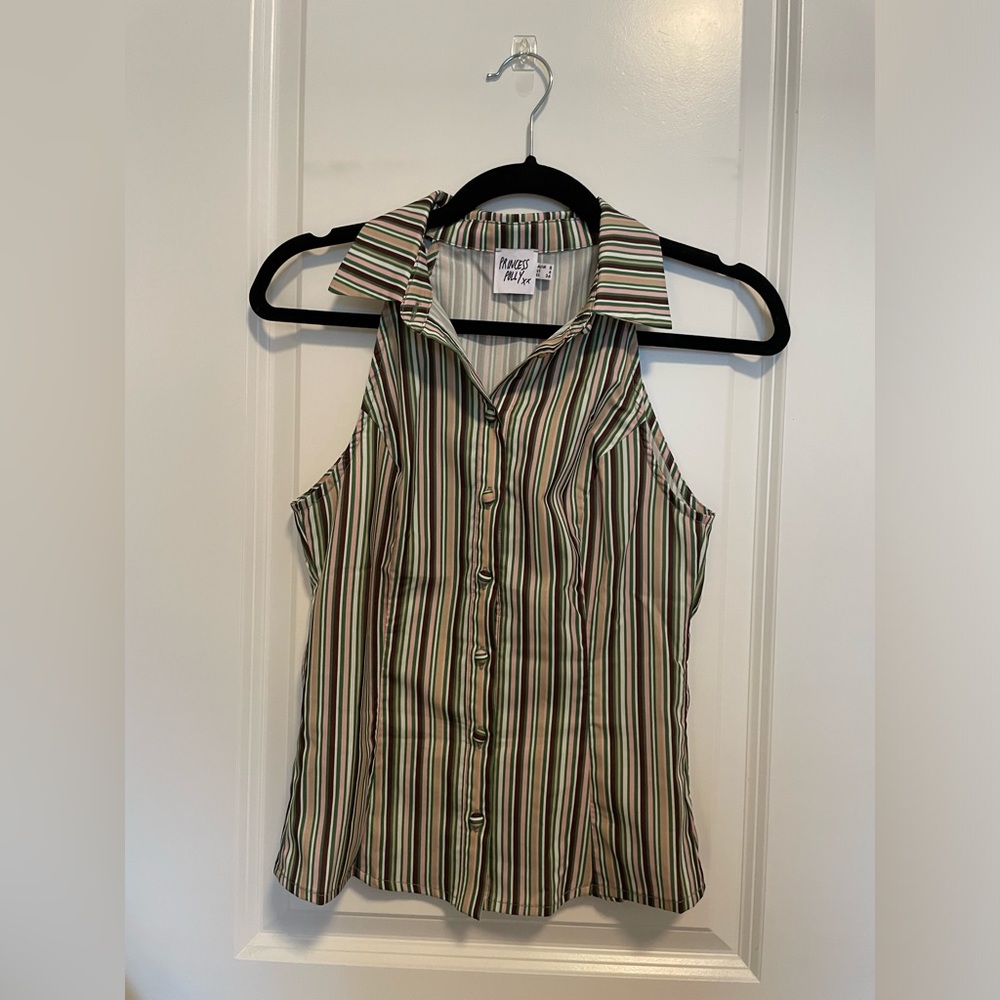 Princess Polly retro striped bottom up tank top